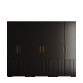 Armoire Manhattan Ryfel 3 a portes battantes H. 236,7 x L. 300 x P. 47, 6 portes