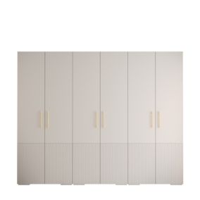 Armoire Manhattan Ryfel 3 a portes battantes H. 236,7 x L. 300 x P. 47, 6 portes