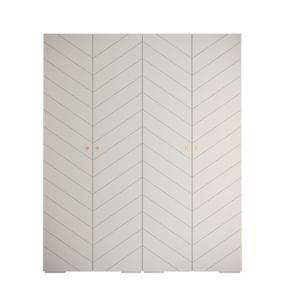 Armoire Manhattan Ryfel 4 a portes battantes H. 236,7 x L. 200 x P. 47, 4 portes