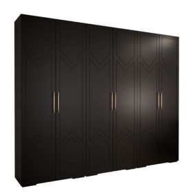 Armoire Manhattan Ryfel 8 a portes battantes H. 236,7 x L. 300 x P. 47, 6 portes