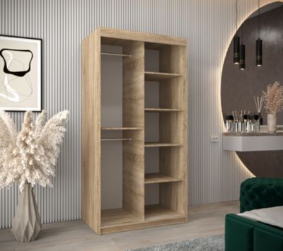 Armoire MAROKO à portes coulissantes H. 200 x L. 100 x P. 62, 2 portes