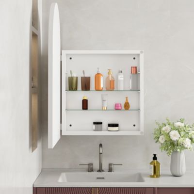 Armoire murale miroir Munich pour salle de bain gris