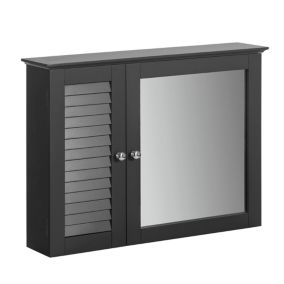 Armoire Miroir  de Salle de Bain Armoire Suspendue avec Porte Miroir, BZR55-DG, SoBuy