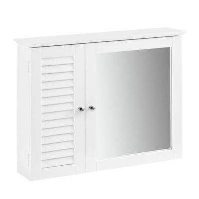 Armoire Miroir Meuble Haut de Salle de Bain Armoire Suspendue, BZR55-W, SoBuy