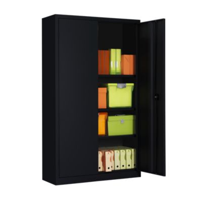 Armoire monobloc portes battantes 180 x 90- noir