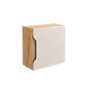 Armoire murale 1 porte Mallory Beige et bois