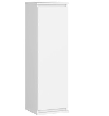 Armoire murale AKORD W30 Blanche 30 cm 1 porte façade Blanche 3 étagères 30x30x99 cm
