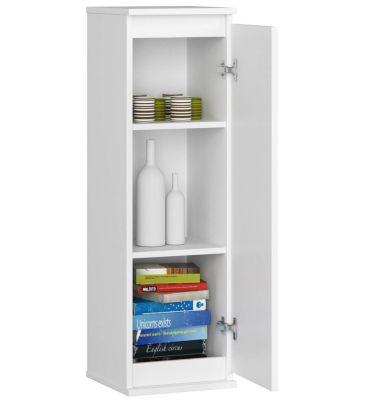 Armoire murale AKORD W30 Blanche 30 cm 1 porte façade Blanche 3 étagères 30x30x99 cm