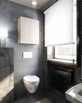 Armoire murale Chêne Sonoma Blanc 60 cm - Meuble haut et colonne pour salle de bain