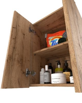 Armoire murale Chêne Wotan 40x25x60cm - Meuble haut et colonne pour salle de bain