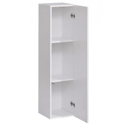 Armoire murale contemporaine - Blanc brillant - 2 portes - Bois panneaux de particules - 30x120x30 cm
