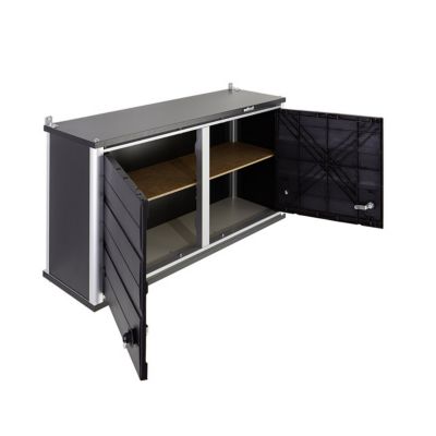 SUXXAN Armoire murale en métal avec porte rabattable pour garage, atelier,  cuisine (une armoire)