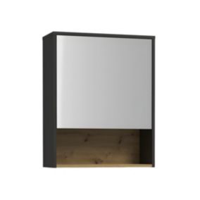 Armoire murale de salle de bain anthracite  - 60 cm - YANGRA