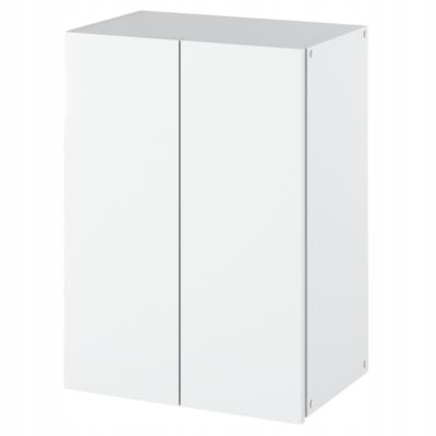 Armoire Murale de Salle de Bain Blanche mat  40x25x60cm - Colonne Suspendue au-dessus de la Machine à Laver - Style Loft Élégant
