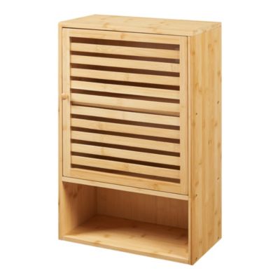 Armoire murale de salle de bain Gjesdal bambou 60 x 40 x 20 cm naturel en.casa