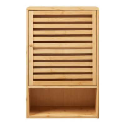 Armoire murale de salle de bain Gjesdal bambou 60 x 40 x 20 cm naturel en.casa