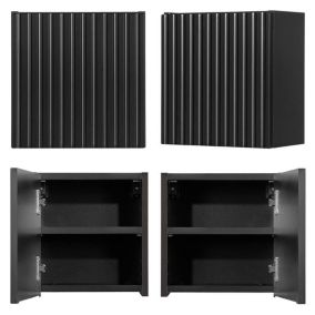 Armoire murale de salle de bain Newport 30 x 30 x 19 cm noir en.casa