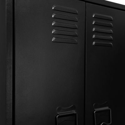 Armoire murale ESTER 2 portes métal noir design industriel