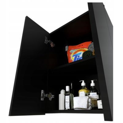 Armoire murale NOIRE 40x25x60cm - Meuble haut et colonne pour salle de bain
