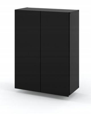 Armoire murale Noire 60 cm - Meuble haut et colonne pour salle de bain