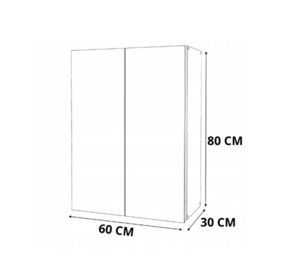 Armoire murale Noire 60 cm - Meuble haut et colonne pour salle de bain