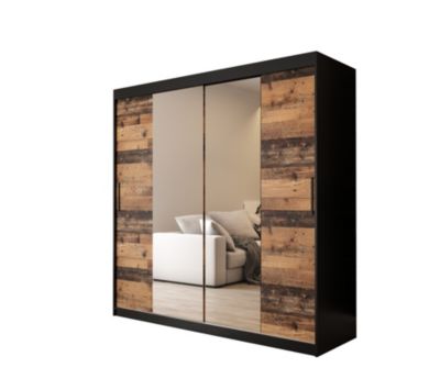 Armoire Old Style T1 a portes coulissantes H. 200 x L. 200 x P. 62 2 portes