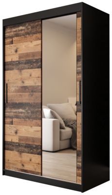 Armoire Old Style T2 a portes coulissantes H. 200 x L. 120 x P. 62 2 portes