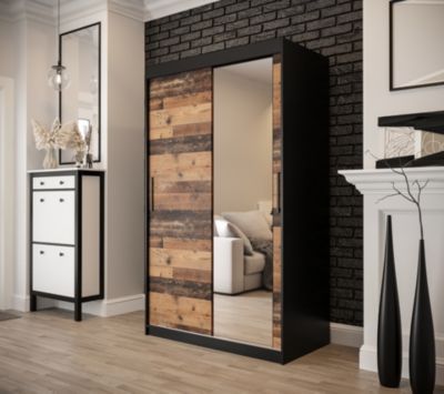 Armoire Old Style T2 a portes coulissantes H. 200 x L. 120 x P. 62 2 portes