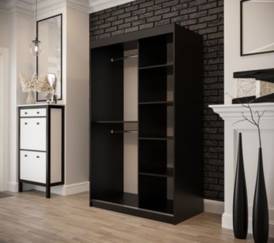 Armoire Old Style T2 a portes coulissantes H. 200 x L. 120 x P. 62 2 portes