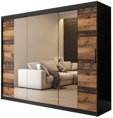 Armoire Old Style T2 a portes coulissantes H. 200 x L. 250 x P. 62 3 portes