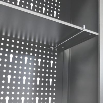 Armoire à outils murale Style Industriel Métal Gris et noir vidaXL
