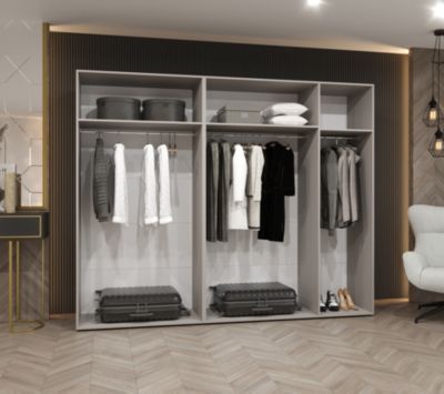 Armoire Parma 1 a portes battantes H. 202 x L.250 x P. 52, 5 portes