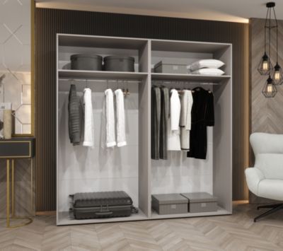 Armoire Parma 2 a portes battantes H. 202 x L.200 x P. 52, 4 portes