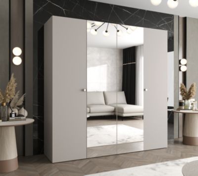 Armoire Parma 2 a portes battantes H. 202 x L.200 x P. 52, 4 portes