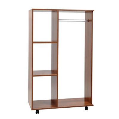 Armoire penderie armoire de rangement mobile panneaux de particules coloris chêne moyen