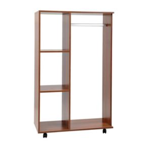 Armoire penderie armoire de rangement mobile panneaux de particules coloris chêne moyen