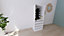 Armoire penderie blanche 4 tiroirs GoodHome Atomia H. 187,5 x L. 75 x P. 58 cm