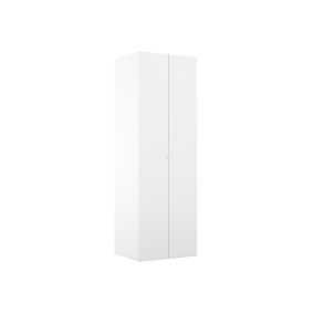 Armoire penderie blanche 4 tiroirs GoodHome Atomia H. 225 x L. 75 x P. 58 cm