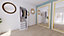 Armoire penderie blanche avec bloc 3 tiroirs GoodHome Atomia H. 225 x L. 75 x P. 58 cm