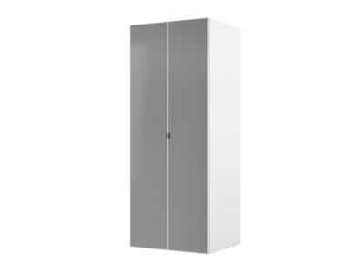 Armoire penderie blanche avec miroir et bloc 3 tiroirs GoodHome Atomia