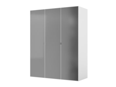 Armoire Penderie Blanche Avec Miroir GoodHome Atomia H. 187,5 X L. 150 ...