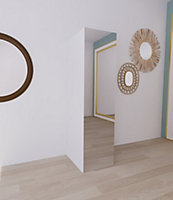 Armoire penderie blanche avec miroir GoodHome Atomia H. 187,5 x L. 50 x P. 58 cm