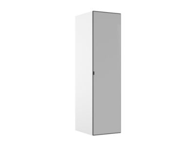 Armoire penderie blanche avec miroir GoodHome Atomia H. 187,5 x L. 50 x P. 58 cm