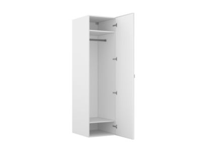 Armoire penderie blanche avec miroir GoodHome Atomia H. 187,5 x L. 50 x P. 58 cm