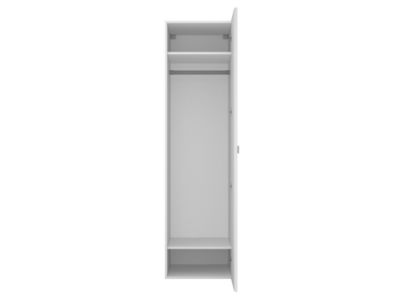 Armoire penderie blanche avec miroir GoodHome Atomia H. 187,5 x L. 50 x P. 58 cm