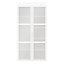 Armoire penderie blanche portes battantes en verre opaque GoodHome Atomia H. 187,5 x L. 100 x P. 60 cm