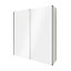 Armoire penderie blanche portes coulissantes blanches brillantes GoodHome Atomia H. 225 x L. 200 x P. 63,5 cm