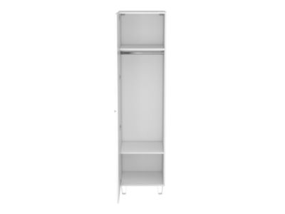 Armoire penderie blanche sur pieds chambre enfant GoodHome Atomia H. 198,5 x L. 50 x P. 58 cm