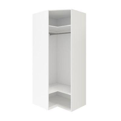 Armoire penderie d'angle blanche avec porte battante GoodHome Atomia H. 225 x L. 100 x P. 89 cm