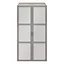 Armoire penderie effet chêne grisé portes battantes en verre opaque GoodHome Atomia H. 187,5 x L. 100 x P. 60 cm